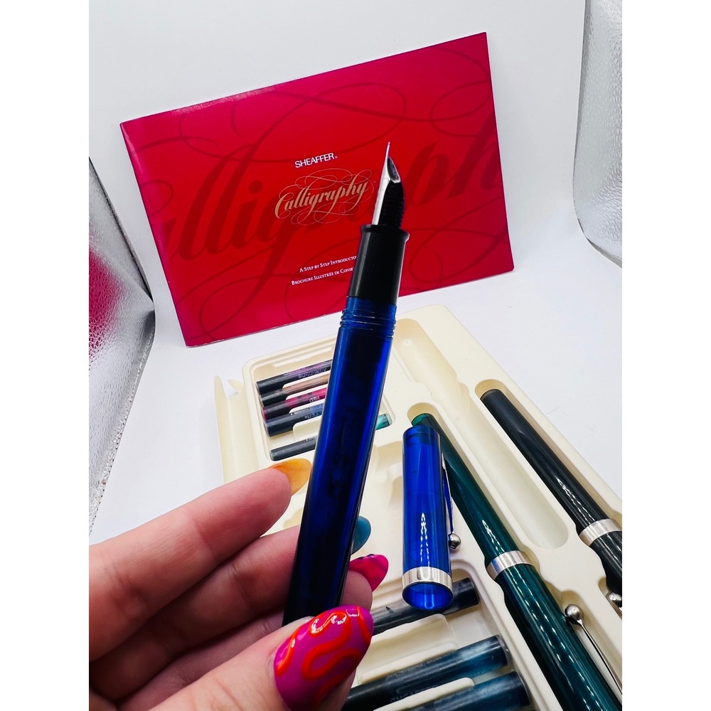 Vintage Sheaffer Calligraphy Intro Kit Not Complete Writing Pads + Tools 3 Pens - Picture 4 of 9
